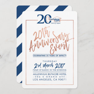 CUSTOM ANNIVERSARY PARTY INVITE Unternehmensmarine Einladung