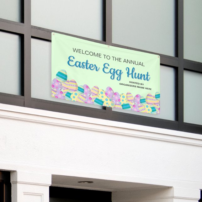 Custom Annual Easter Easter Hunt Colorful Banner (Äußeres Gebäude)