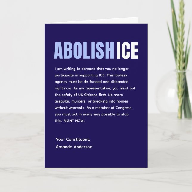 Custom Anti ICE Political Postcard Karte (Vorderseite)