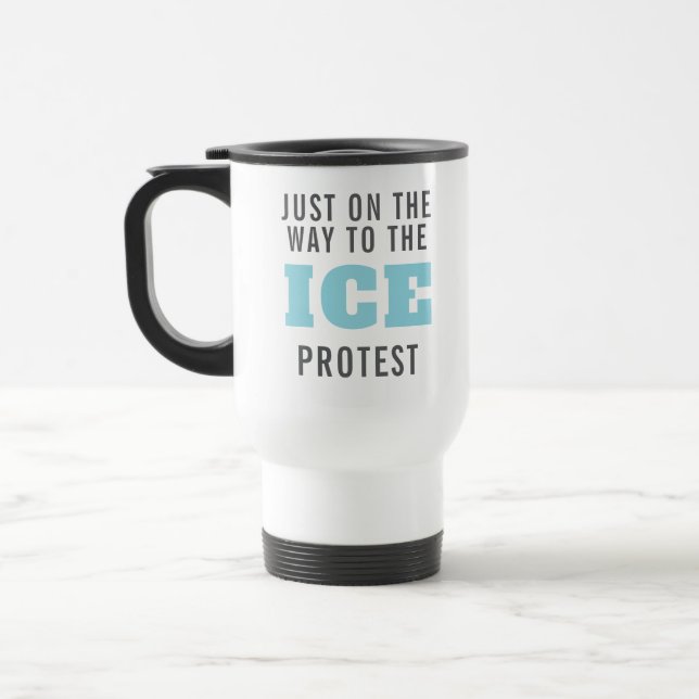 Custom Anti ICE Protest Coffee  Reisebecher (Links)