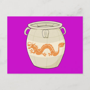 Custom Antique Oriental Chinese Vase Jar lädt ein Einladungspostkarte