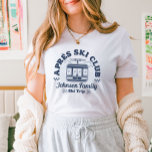 Custom Apres Ski Family Friends Ski Trip Group T-Shirt<br><div class="desc">Mit unserem individuellen Ski-Trip-Shirt für Familien, Freunden oder Gruppen können Sie Ihre Erinnerungen ganz individuell gestalten. Dieses Custom Family Ski Shirt eignet sich hervorragend, um Ihr Schneeabenteuer zu feiern. Personalisieren Sie Ihren Familiennamen oder Ihre Gruppenreisedaten, damit Sie es ganz individuell finden. Ideal für Skifahrer und Winterurlauber-Souvenirs, ideal für passende Outfits...</div>