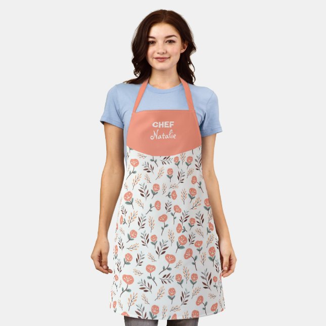 Custom Apron with Red Poppies Schürze (Getragen)