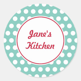 Custom Aqua Kitchen Stickers