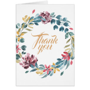 Custom Aquamarin & Burgundy Blumendraht Vielen Dan