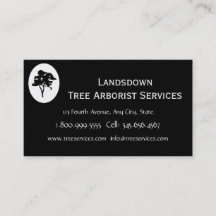 Custom Arborist Tree Services Visitenkarte