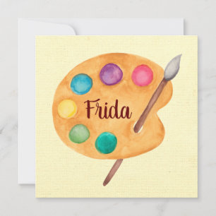 Custom Artist NAME - Art Classe Lehrkarte Einladung