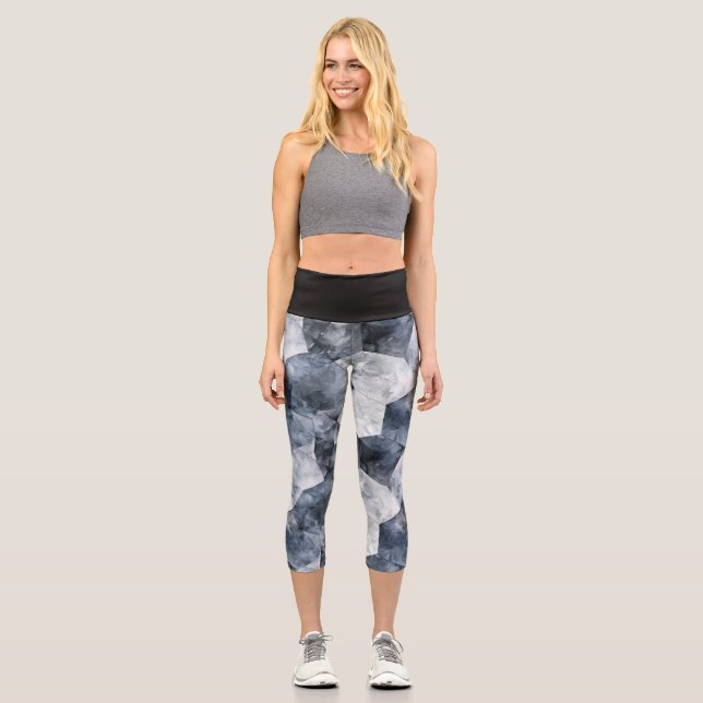 Custom Artistic Capri Yoga Leggings (Vorderseite)