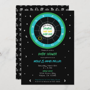 Custom Astrology Zodiac Sun Sign Baby Dusche Einladung