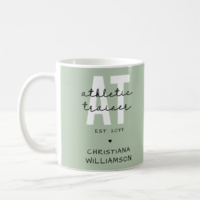 Custom Athletic Trainer bei sportlicher Ausbildung Kaffeetasse (Links)