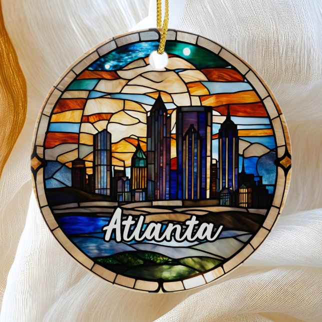 Custom Atlanta Skyline Keramik Ornament (Von Creator hochgeladen)