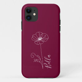 Custom August Poppy Birth Blume Geschenk zum Gebur Case-Mate iPhone Hülle