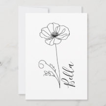 Custom August Poppy Birth Blume Geschenk zum Gebur