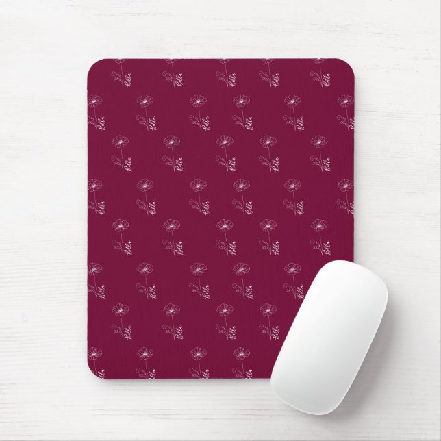 Custom August Poppy Birth Blume Geschenk zum Gebur Mousepad (Mit Mouse)