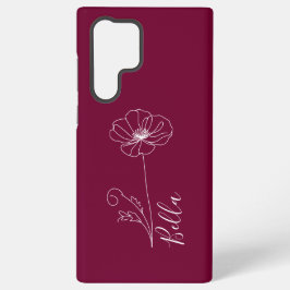Custom August Poppy Birth Blume Geschenk zum Gebur Samsung Galaxy Hülle