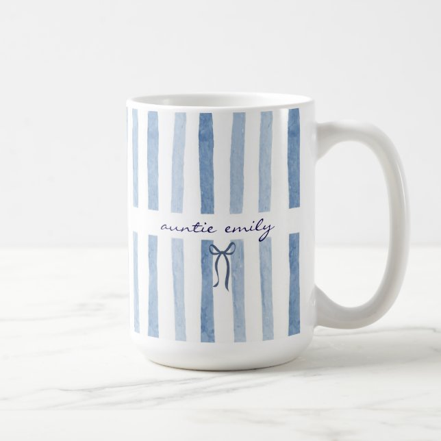 Custom Auntie Name Baby Announcement Gift For Aunt Kaffeetasse (Rechts)