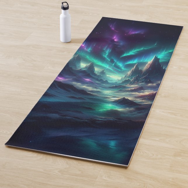 Custom Aurora Fantasy Yoga Mat – Mystical Mountain Yogamatte (Beispiel)