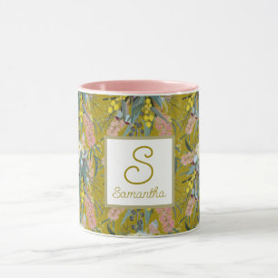 Custom Aussie Native Bush Blooms Mustard Yellow Tasse