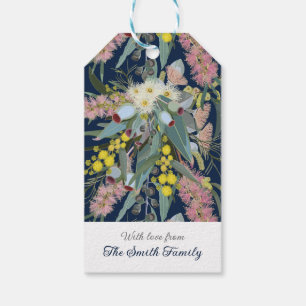 Custom Aussie Native Bush Blooms Royal Blue Geschenkanhänger