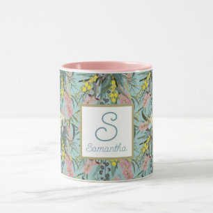 Custom Aussie Native Bush Blooms Summer Blue Tasse