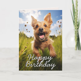 Custom Australian Terrier Happy Birthday Card Dankeskarte