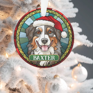 Custom Australien Schäfer Round Christmas Ornament