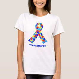 Custom Autism Awareness Ribbon Walk Women's T-Shirt