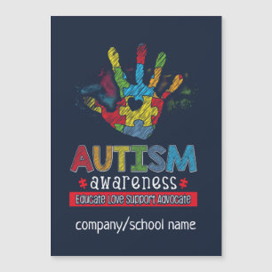 Custom Autismus Awareness School Business Magnetkarte