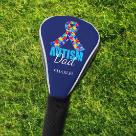 Custom Autismus Vater Blue Ribbon Golf Headcover