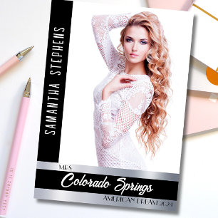 Custom Autograph Card for Pageants Onyx Shine Einladung