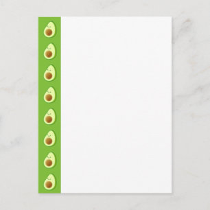Custom Avocado Pattern Postkarte