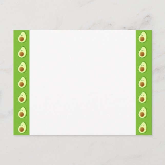 Custom Avocado Pattern Postkarte (Vorderseite)