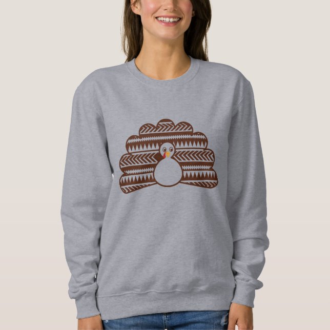 Custom aztec Football Türkei Fußball Erntedank Sweatshirt (Vorderseite)