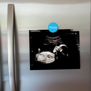 Custom Azure Blue Name Ultrasound Display Kühlschr Magnet