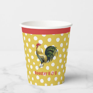 Custom B & B Country Rooster Bauernhof Pappbecher