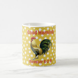 Custom B & B Country Rooster Farmhouse Coffee Tass Kaffeetasse