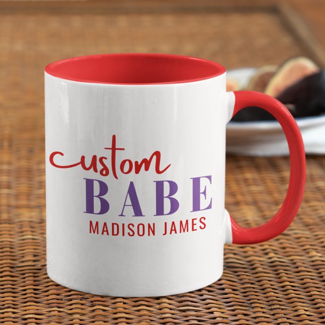 Custom Babe Funny Sprichwort Personalisierter Name Tasse (Von Creator hochgeladen)
