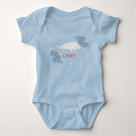 Custom Baby Beluga Erster Geburtstag Bodysuit Strampler
