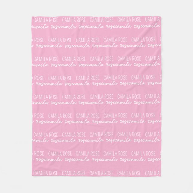 Custom Baby Blanket with Name, Personalized Name B Fleecedecke (Vorderseite)