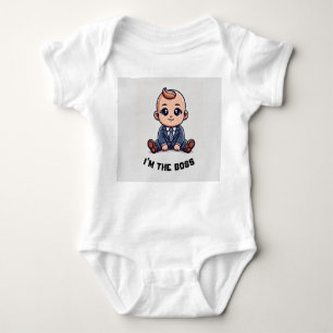 Custom Baby Bodysuit-"I'm the Boss" Foto & Text Baby Strampler