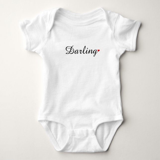 Custom Baby Bodysuit mit Niedlichem Nickname - Dar Strampler (Vorderseite)