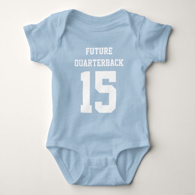 Custom Baby Boy Football Jersey Bodysuit Baby Strampler (Vorderseite)