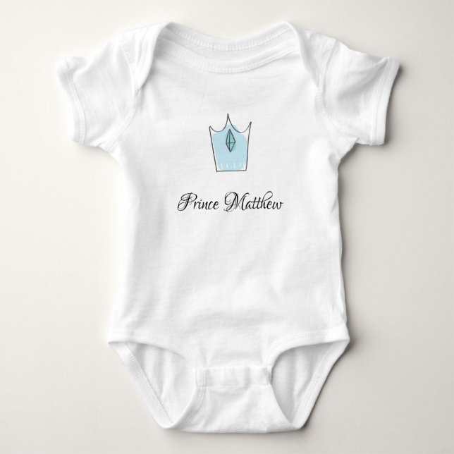 Custom Baby Boy Geschenk, Prinz, Baby Body Baby Strampler (Vorderseite)