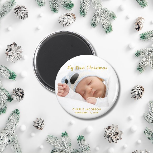 Custom Baby Boy Mein erster Weihnachtsmagnet Magnet (Von Creator hochgeladen)