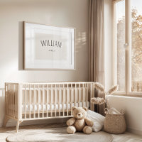 Custom Baby Boy Name Drucken Minimalistisches Kind