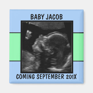 Custom Baby Boy Ultrasound Foto Magnet