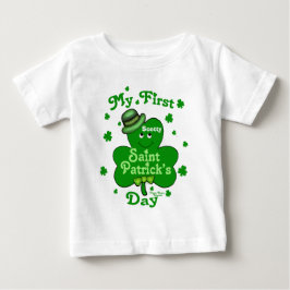 Custom Baby Boy's 1. St. Patricks Day Baby Romper T-shirt