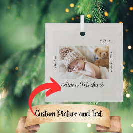 Custom Baby Christmas Ornament Aus Glas