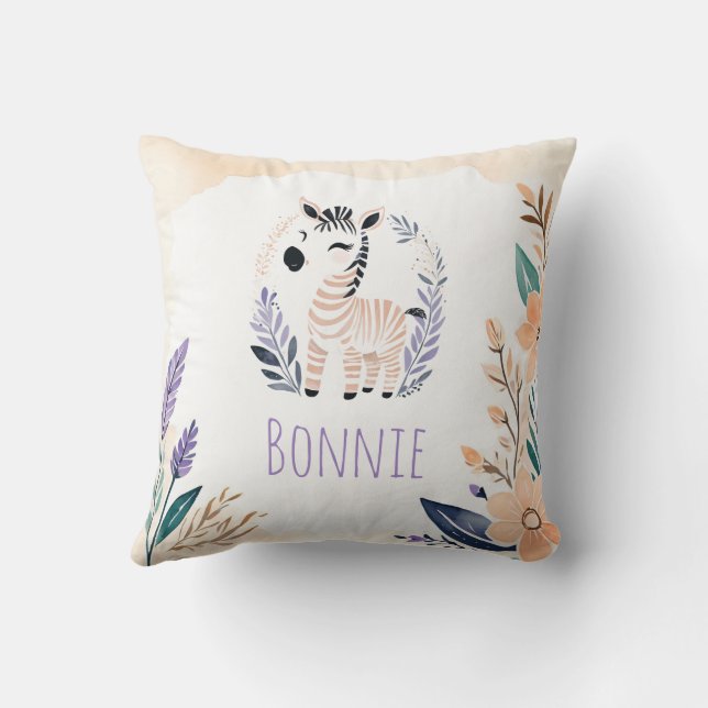 Custom Baby Donkey Pillow Boho Blumendesign - Kissen (Rückseite)
