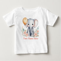 Custom Baby Elephant Ballon mit Ihrem Kindernamen